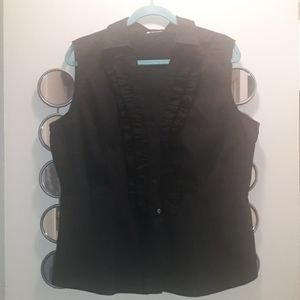 🌺BLACK RUFFLED Shirt